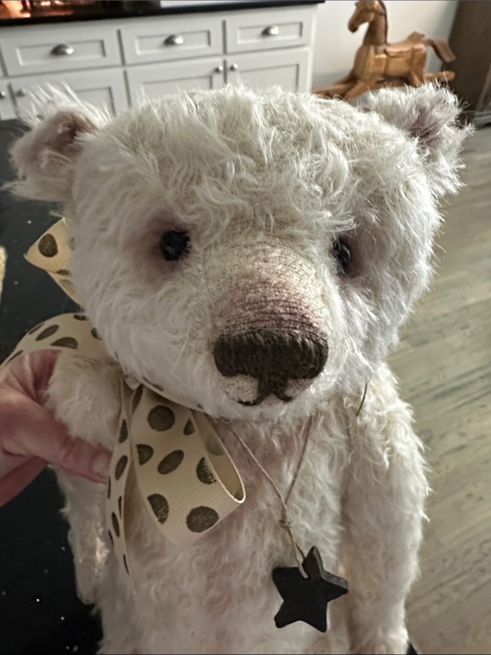 Handmade by Artist Lori Baker, Mohair Bramble Bear. - Picture 8 of 9